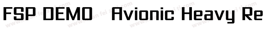 FSP DEMO   Avionic Heavy Regular字体转换